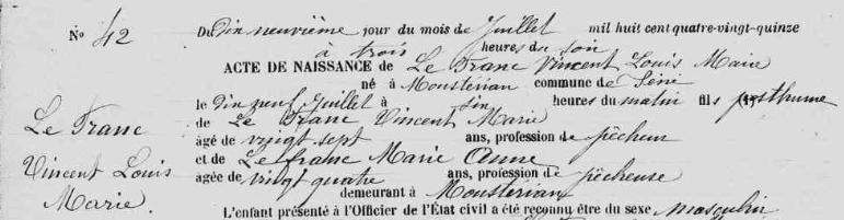 1895 SENE Le Franc Vincent Bis
