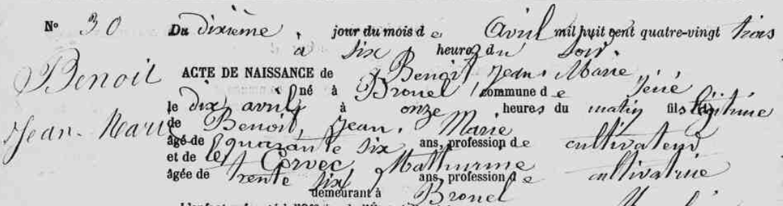 BENOIT JM 1883 Extrait