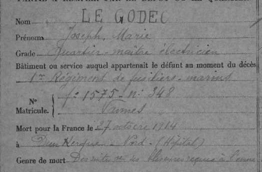 LE GODEC 1er Rgt Fusiliers