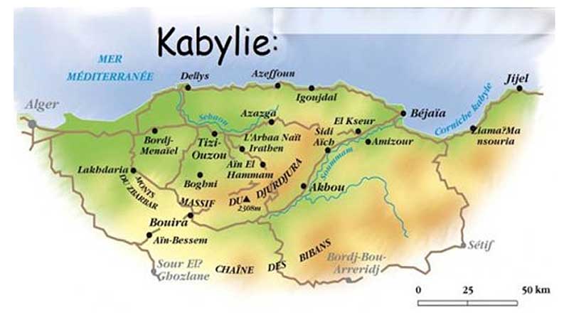 Carte Kabylie