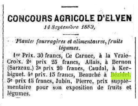 1883 Bauché prix Bezidel