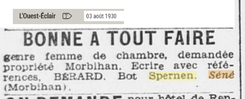 1930 Berard Servante Bot Spernen