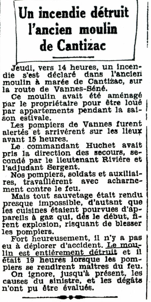 1940 04 Ouest Eclair Incendie Cantizac