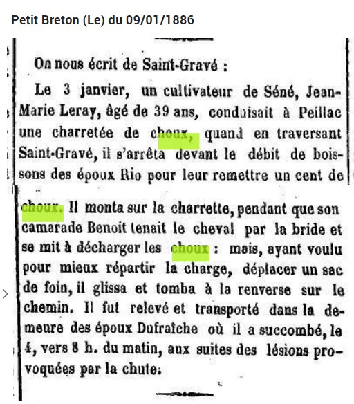 1886 LERAY Jean Marie St Gravé