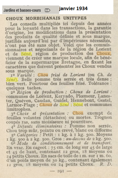 1934 Choux Séné Marque