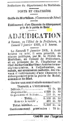 3R LAURENT 1904 Badel adjudication