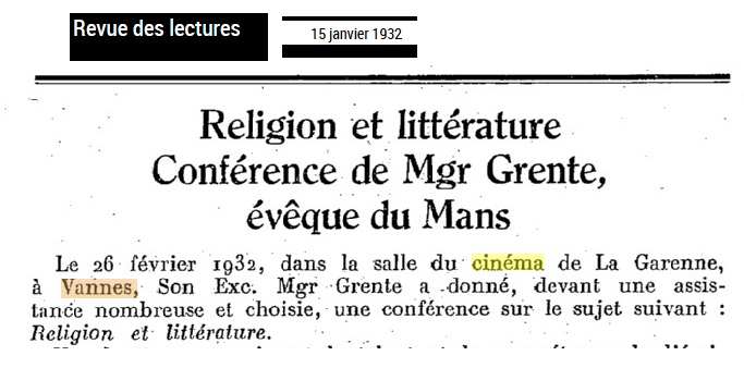 1932 Cinema La Garenne conference