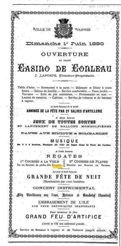 1890 juin Casino Conlmeau FETE