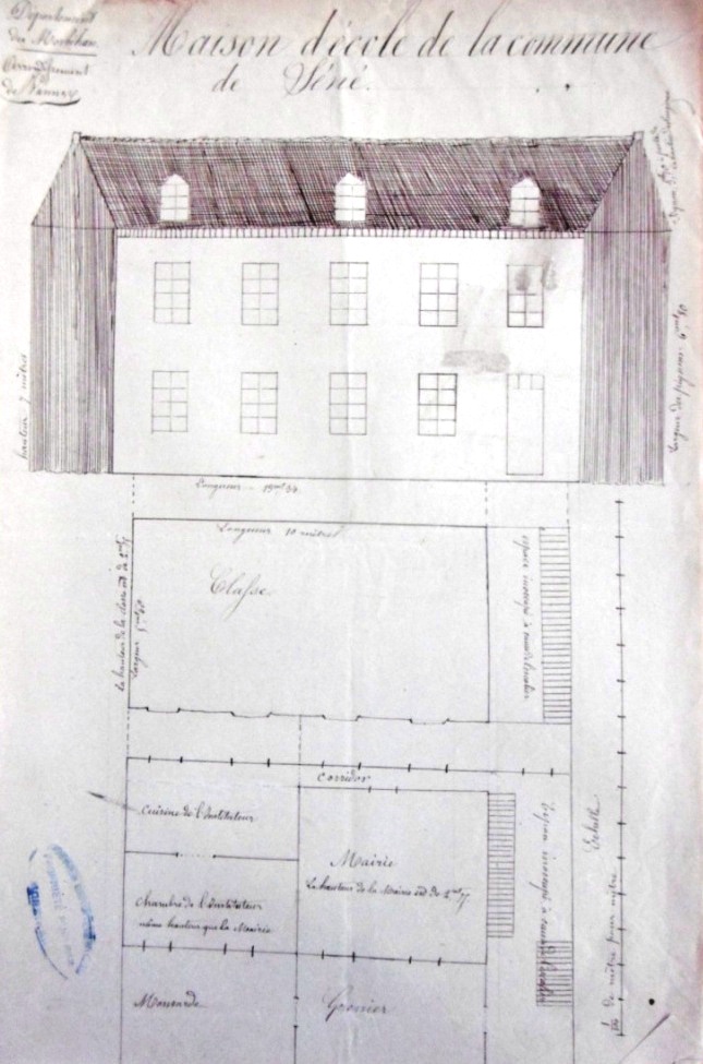 1865 Ecole plan dessin