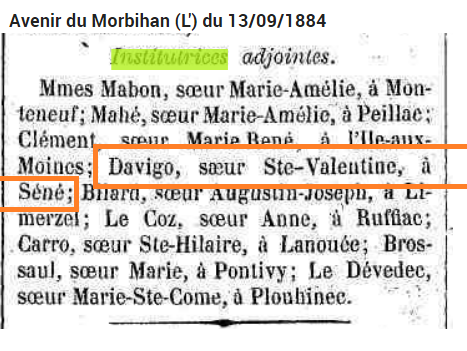 1884 soeur Séné Davigo