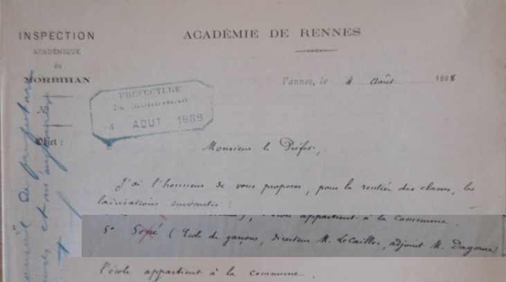 1888 Sene Laicisation Ecole garçon