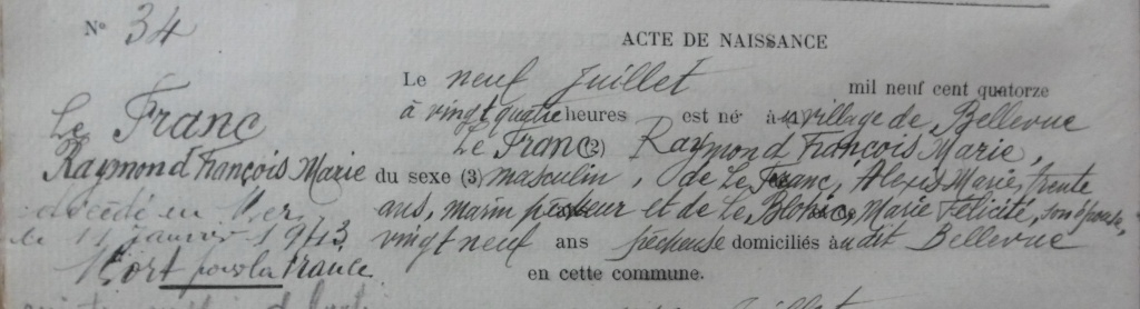 1914 LE FRANC RAY nait