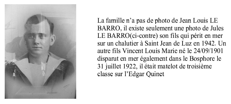1942 LE BARRO Jules St Jean de Luz