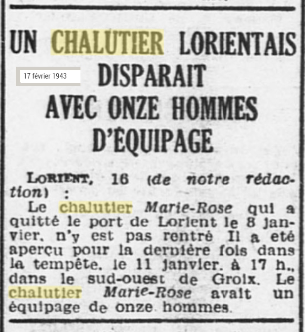 1943 Marie Rose Chalutier