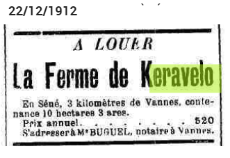 1912 SENE Keravelo ferme location