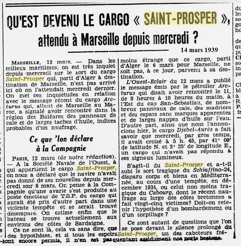 1939 COCART 14 mars Ouest Eclair