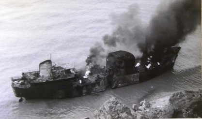 1965 navire port manech incendie2