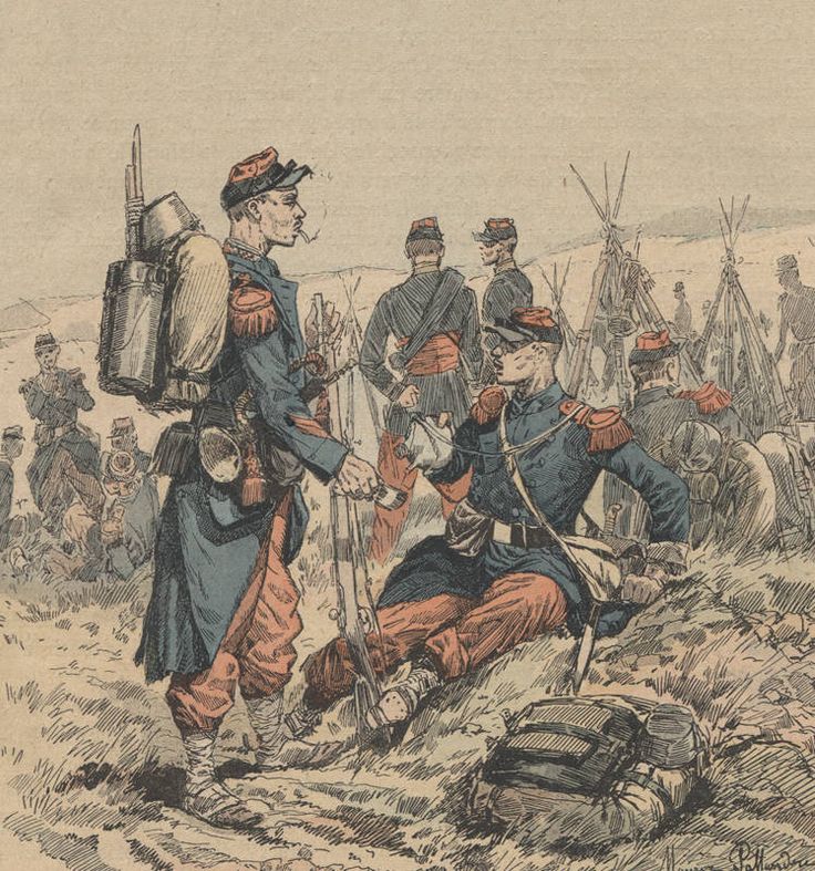 MEX Infanterie de ligne en bivouac