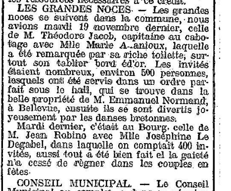 1912 12 01 Séné noces