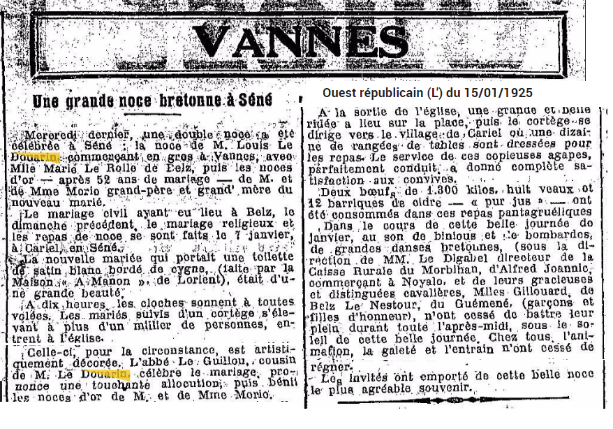 1925 Douarin noces