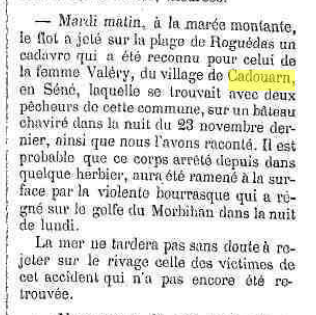 1880 03 20 Séné Cadouarn noyade