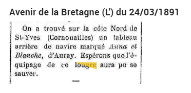 1891 Presse Anne Blanche