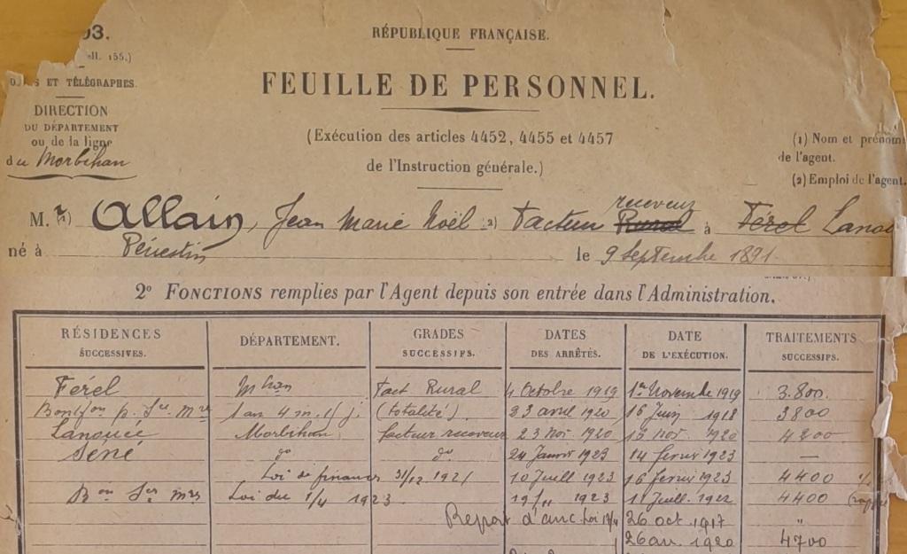 Allain Feuille personnel