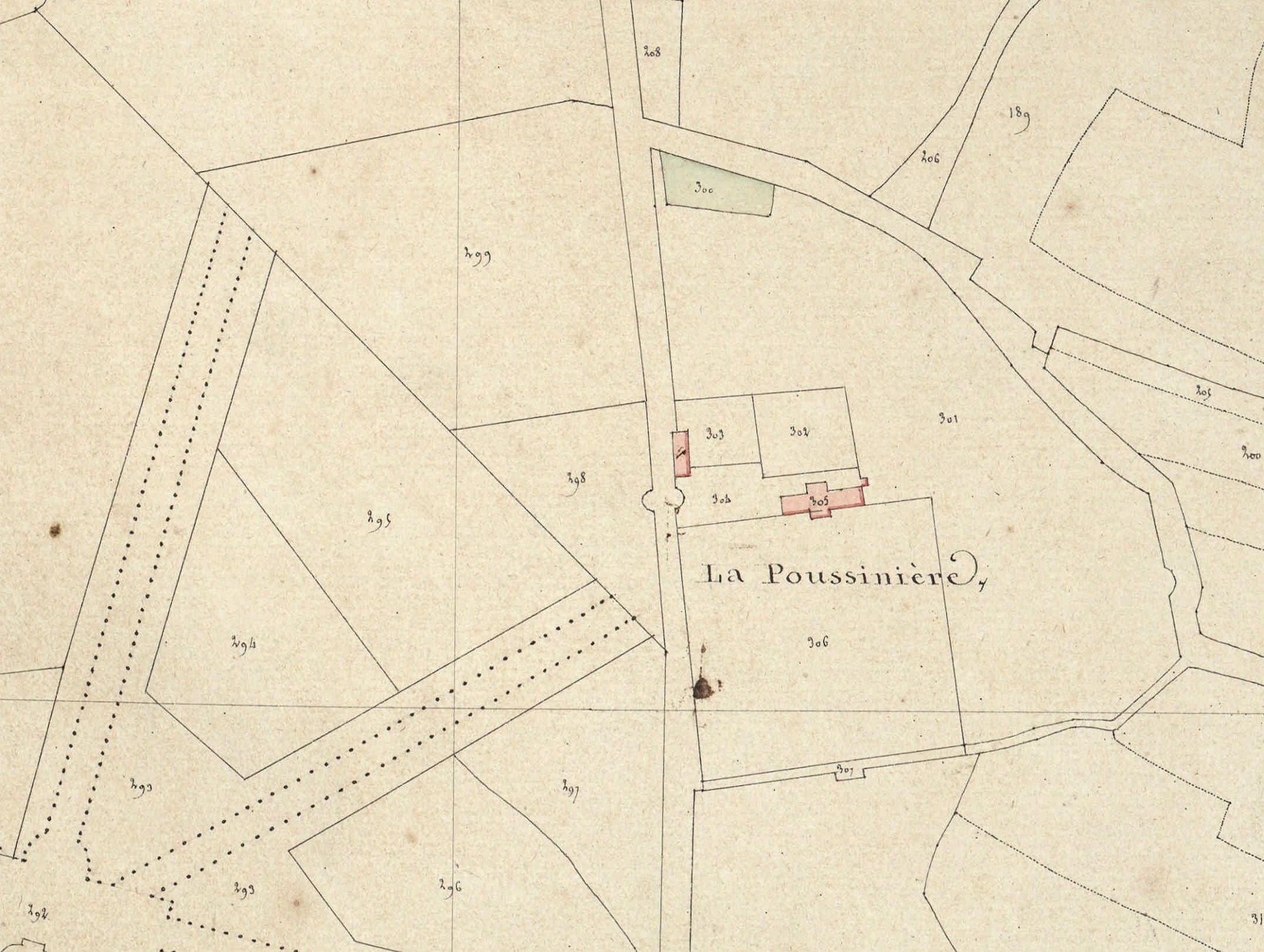 1810 Poussiniere cadastre