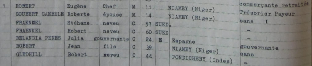 1962 Mousterian famille ROBERT