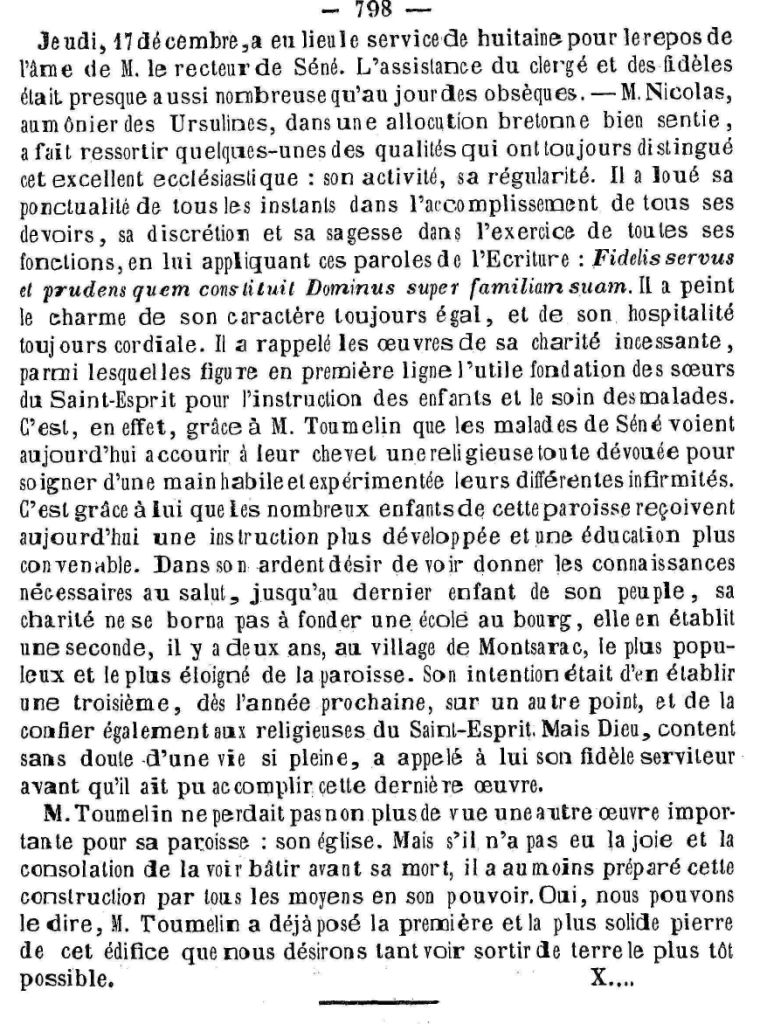 1868 TOUMELIN nécrologie