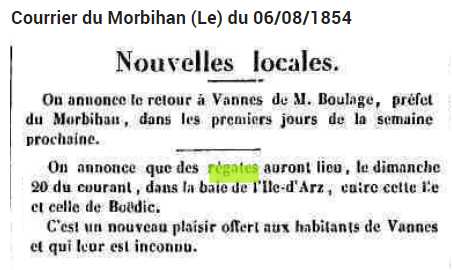 1854 Regate Arz Boedic DEBUT