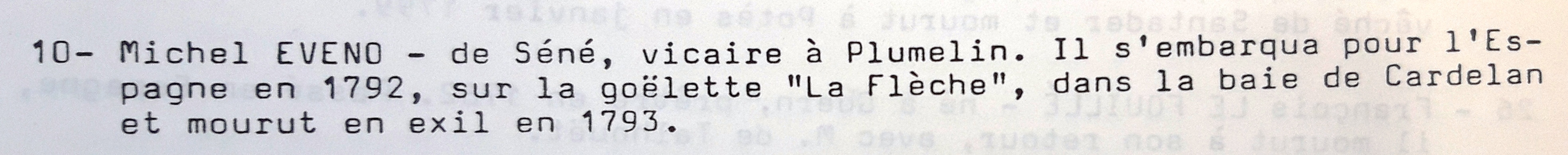 1793 EVENO Michel Vicaire Plumelin