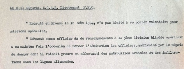 LE BREC citation Croix de Guerre