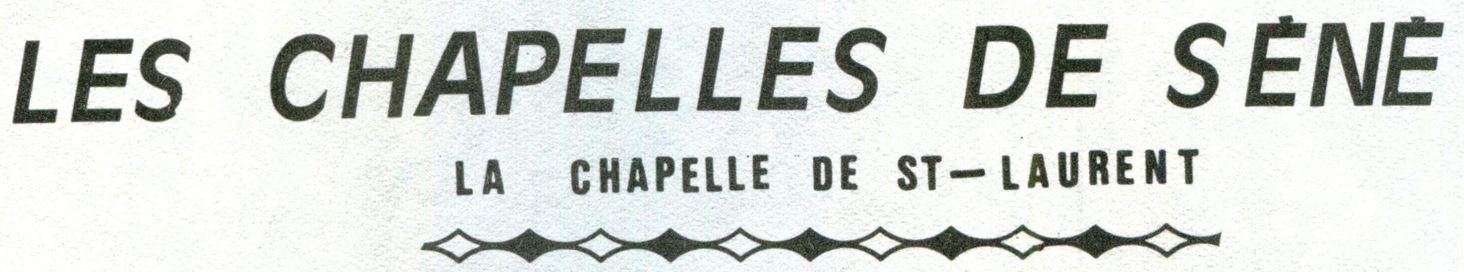 Les chapelles de Sene TITRE