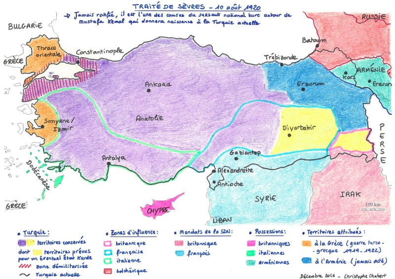 Turquie suite au traité de Sèvres 800