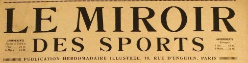 1922 Miroir des Sports