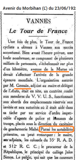 1928 06 Vannes Arrivée Marne